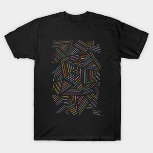 Ab Linear Rainbow Black T-Shirt